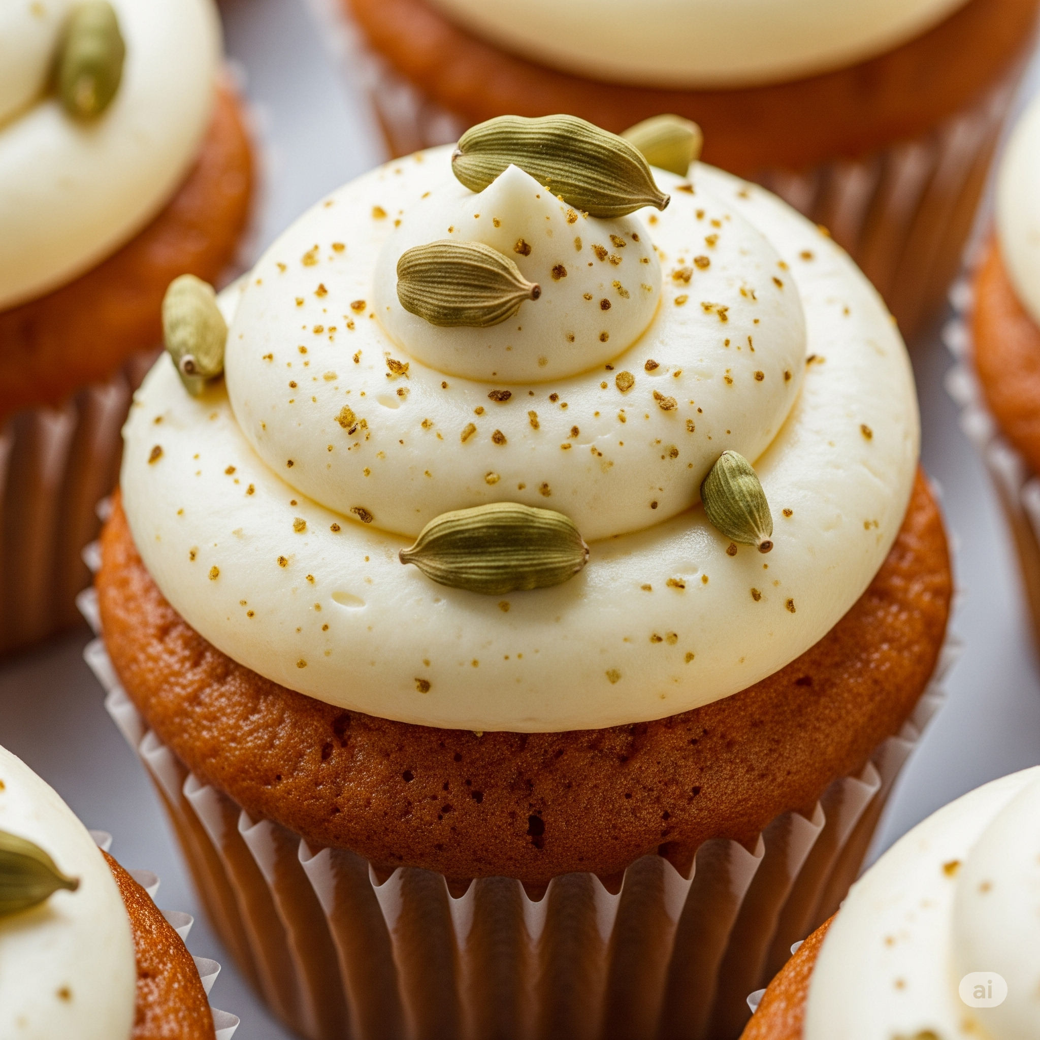 cupcake sabor cardamomo y naranja