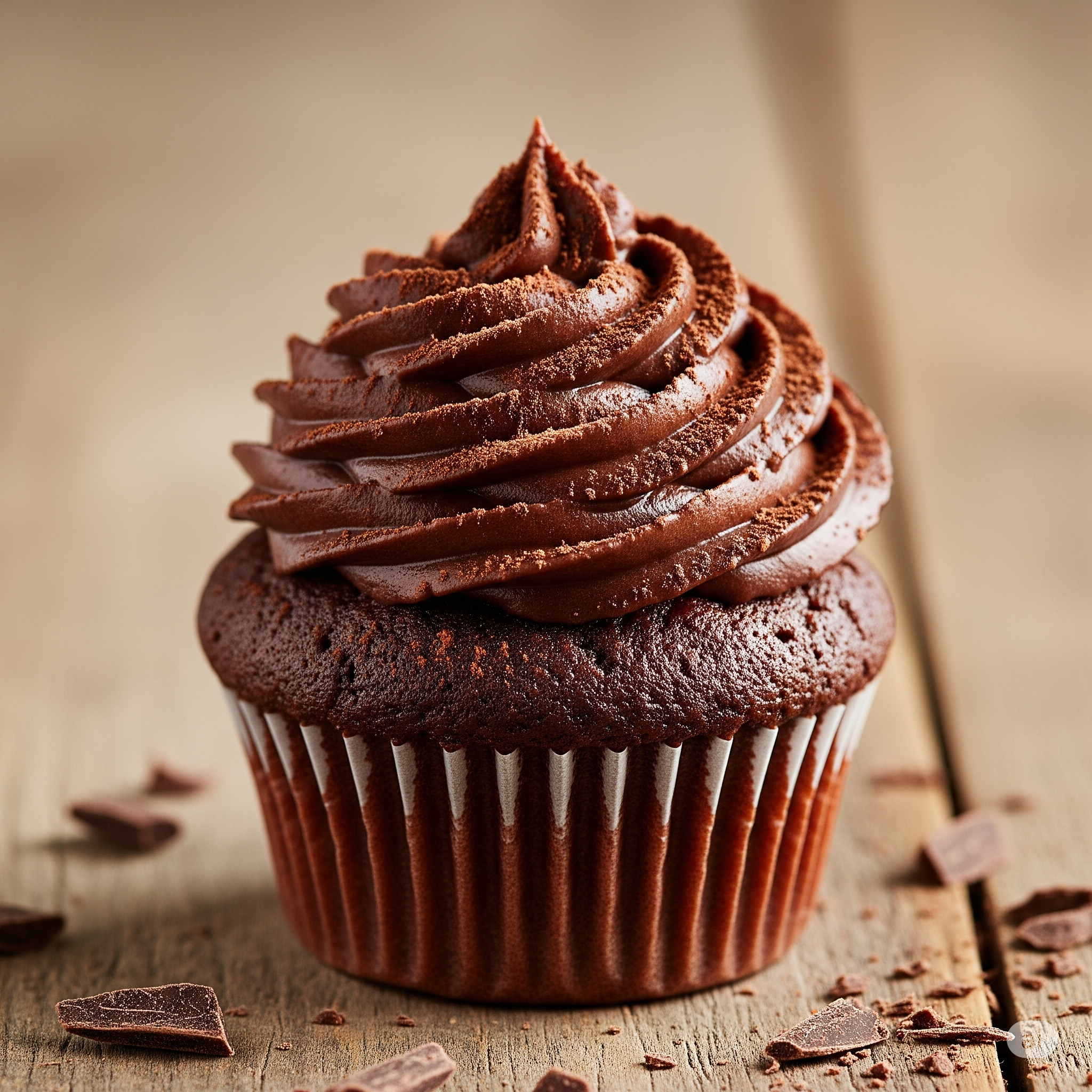 cupcake de sabor chocolate