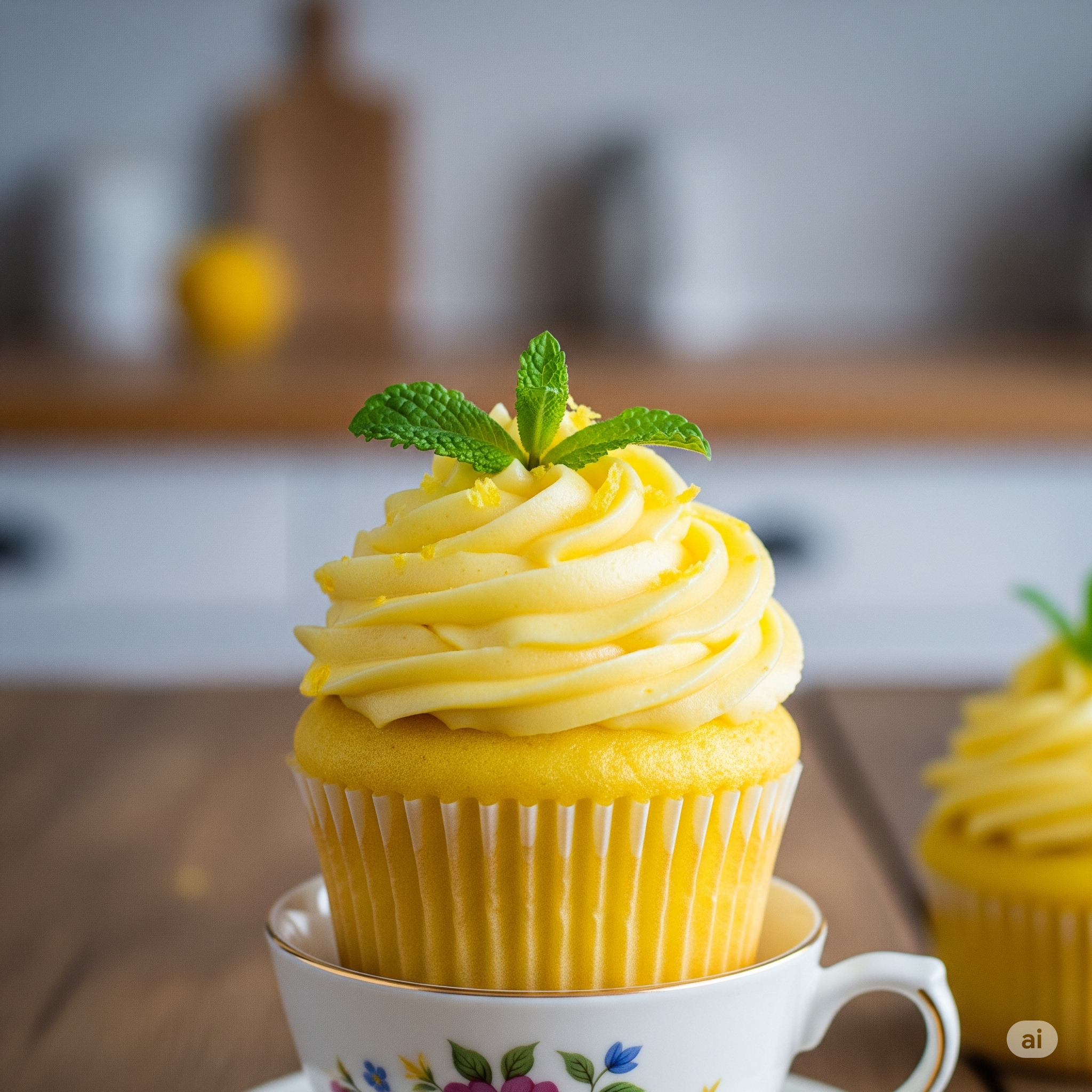 cupcake de sabor limon